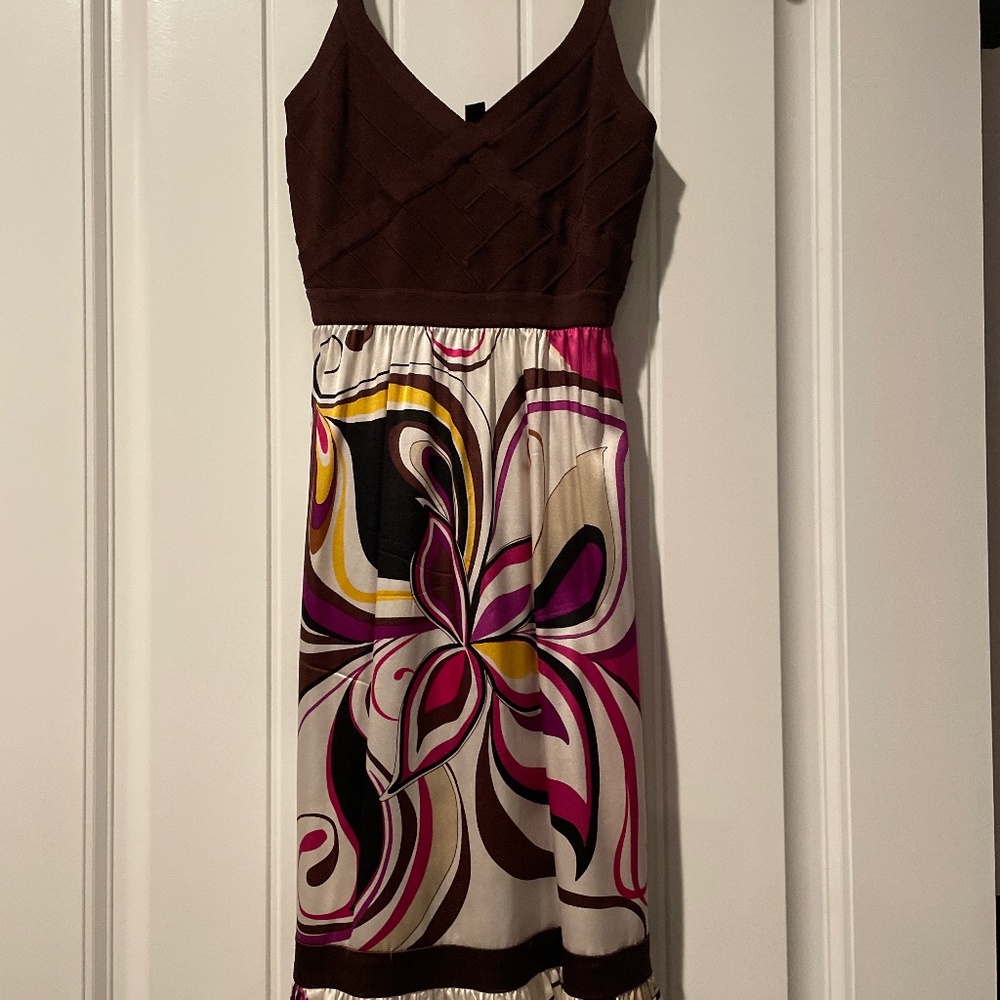 Bebe Brown & Floral Dress